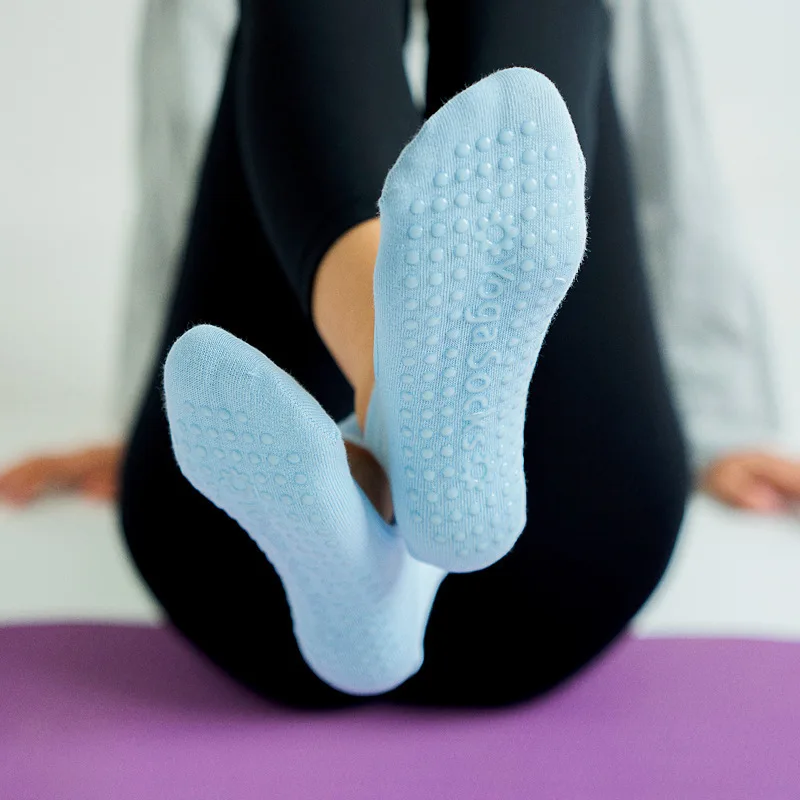 

2022 New High Quality Pilates Socks Anti-Slip Breathable Backless Yoga Socks Ankle Ladies Ballet Dance Sports Socks Fitness Gym