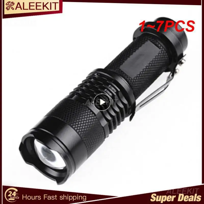 

1~7PCS UV Flashlight 365/395nm Portable Mini Ultraviolet Torch Waterproof Zoomable Violet Light Pet Urine Scorpion Detector UV