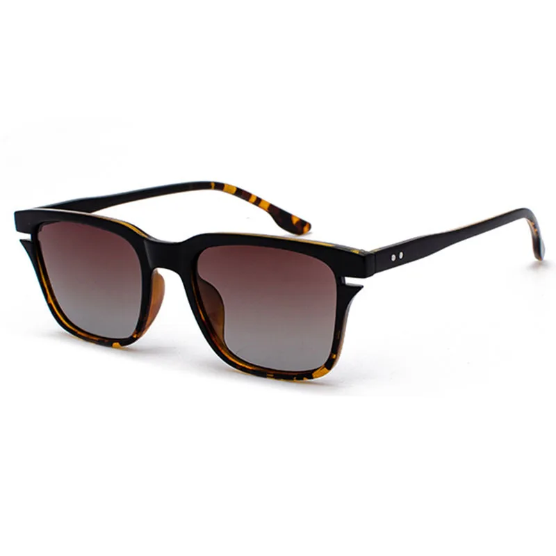 

Солнцезащитные очки в стиле ретро UV400 для мужчин и женщин, поляризационные маленькие квадратные солнечные очки с леопардовым узором, для во...