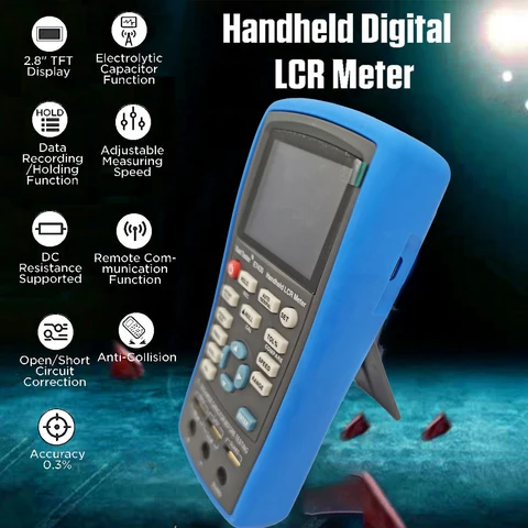 ET430 ET431 ET432 ET433 Многофункциональный портативный цифровой мостовой измеритель LCR Высокоточный измеритель емкости и индуктивности сопротивления