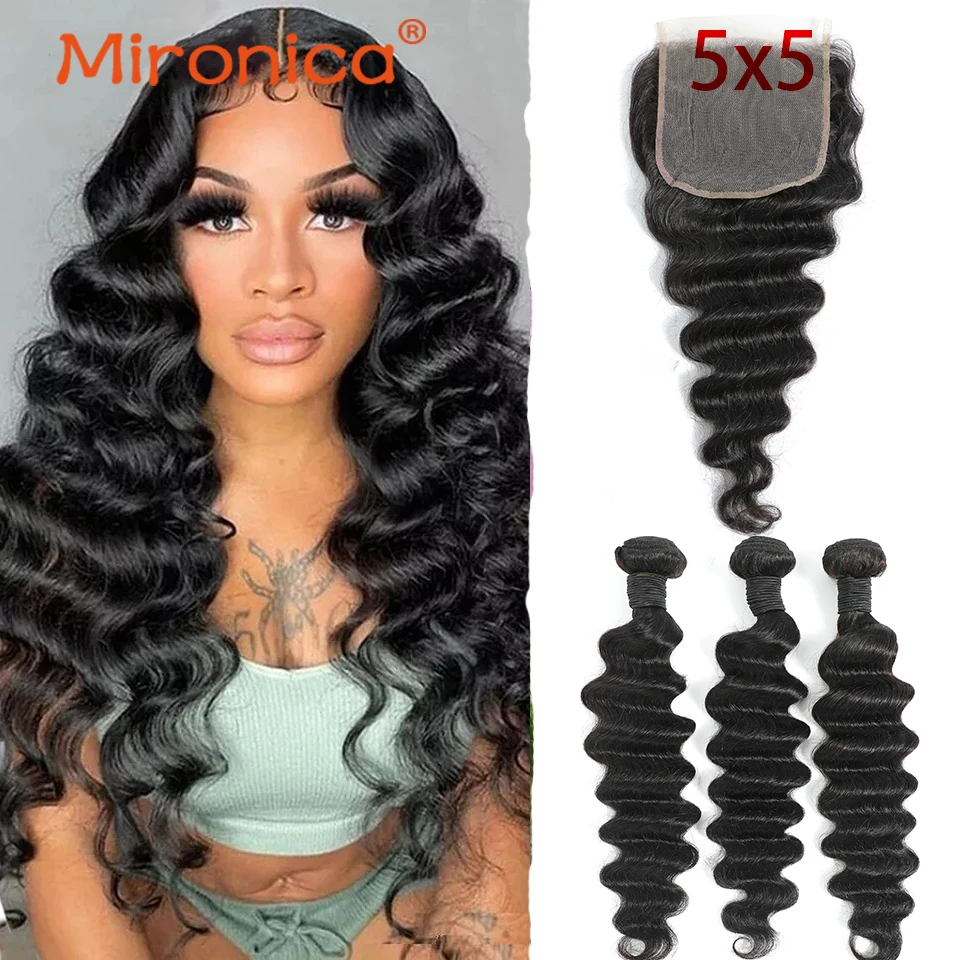 

Brazilian Human Hair Bundles with 4x4 5x5 6x6 13x4 HD Lace Closure Frontal Hair Bundles with Closure Remy 100% Human Hair 8-40