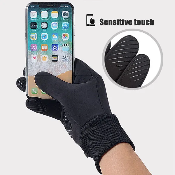 

Зимние перчатки унисекс премиум класса, противоскользящие утолщенные сохраняющие тепло перчатки для сенсорного экрана для мужчин и женщин...