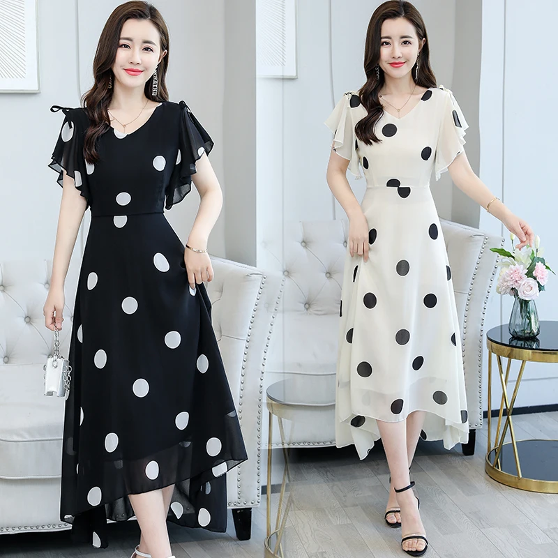 Женское шифоновое платье TingYiLi с цветочным принтом и V-образным вырезом