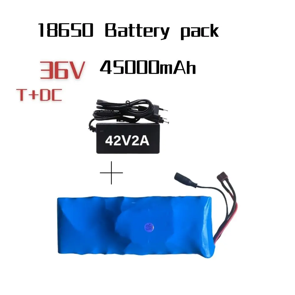 

Original 36V battery 10S4P battery pack 45000mAh electric bicycle BMS+42V2A charger T+DC/XT60+DC/XT30+JST/Bullet+SM/XT60+SM
