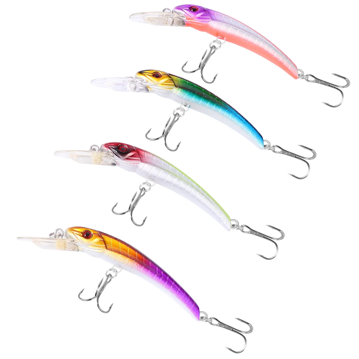 

4 Pcs Bait Simulation Fishing Lures Outdoor Supplies Baits Hard Plastic Ourdoor Tool Kit Soft bar sea