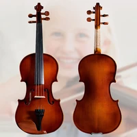 44 violin high quality musical instrument spruce wood acoustic fiddle with case bow shoulder rest cloth strings accessory set