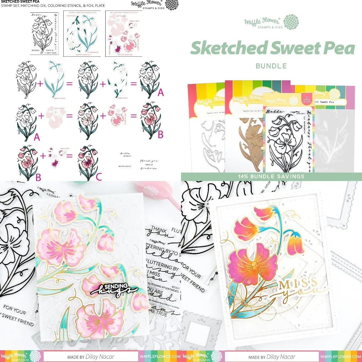 

Sketched Sweet Pea Bundle 2023 New Metal Cutting Dies Stamps Stencil Hot Foil Scrapbook Embossed Paper Card Album Craft