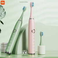 xiaomi 2022 sonic electric toothbrushes for adults kids smart timer rechargeable whitening toothbrush ipx7 waterproof 8 heads