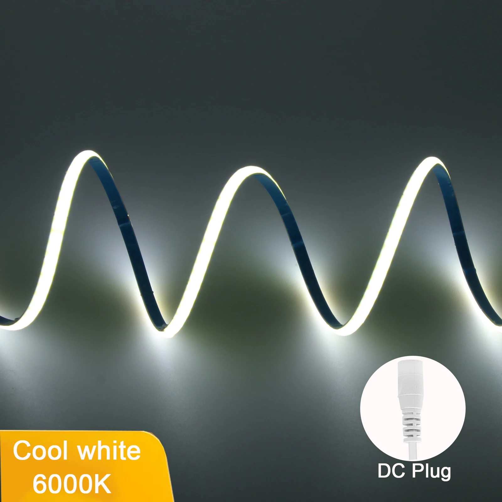 

24 В COB Светодиодная лента 3 мм 5 мм 8 мм PCB 2-контактный провод/вилка постоянного тока 3000K 4000K 6000K Гибкая лента высокой плотности 12 В 384 светодиодов/м Домашний декор