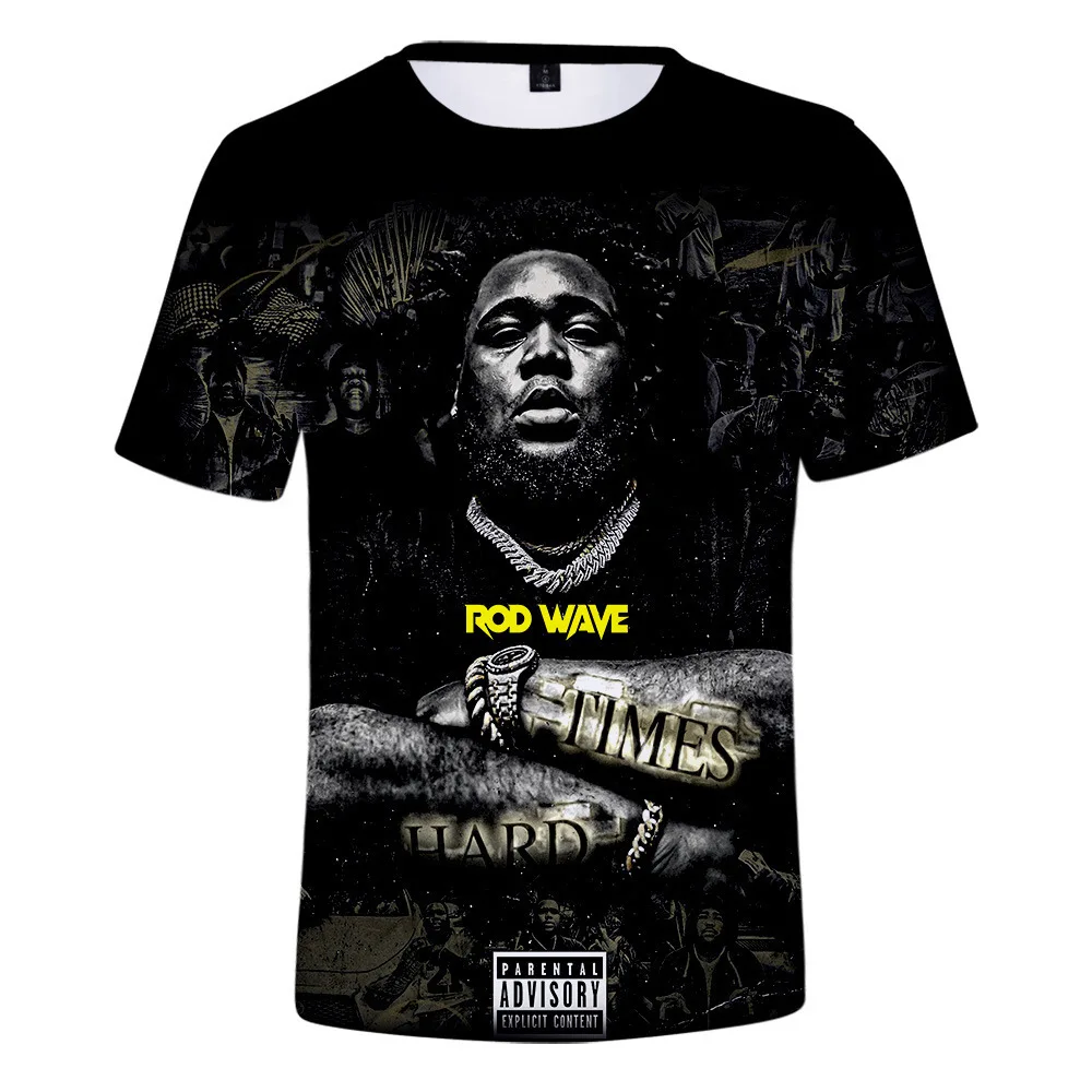 

2021 New Arrival Singer Rod Wave 3D Print T-Shirt Summer Men/Women Hip Hop Fashion Casual Short Sleeve Round Neck Tops