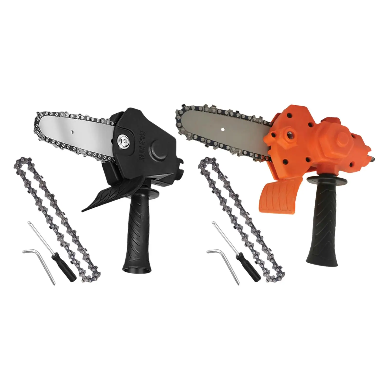 

Mini Chainsaw Brackets with Spare Chain Electric Drill into Chain Saw for Garden Farming