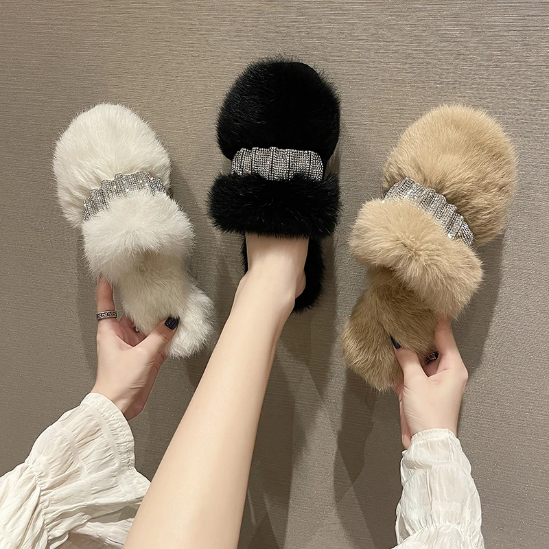 

Женские хлопковые тапочки плюшевые тапочки, домашние Cute Baotou