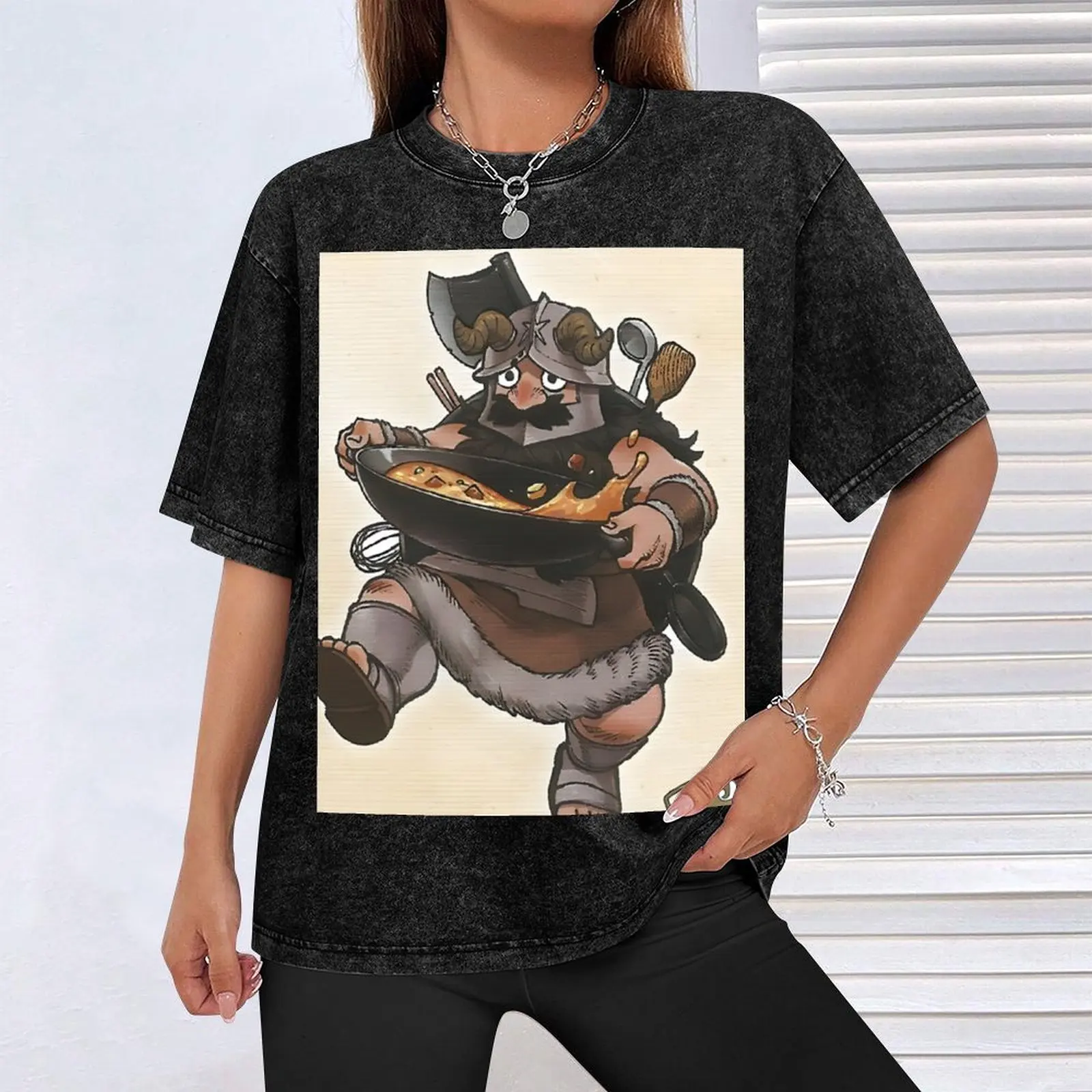 Футболка Dungeon Meshi Delicious in Dungeon-Chilchuck Senshi лето 2021 одежда больших размеров для