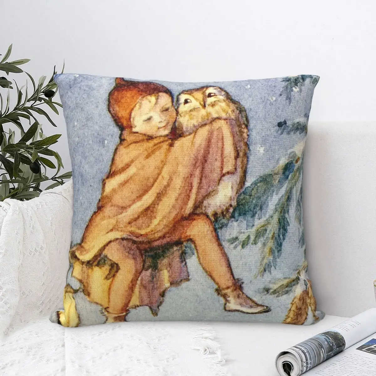 Рождественские украшения совы - Маргарет Таргант Наволочка Наволочки Чехлы для