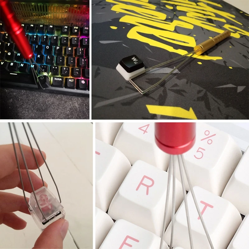 

Multi-function KeyCap Remover Keyboard Keycap Puller Adjuster For Mechanical Keyboard Cleaning Tool Aluminium Alloy