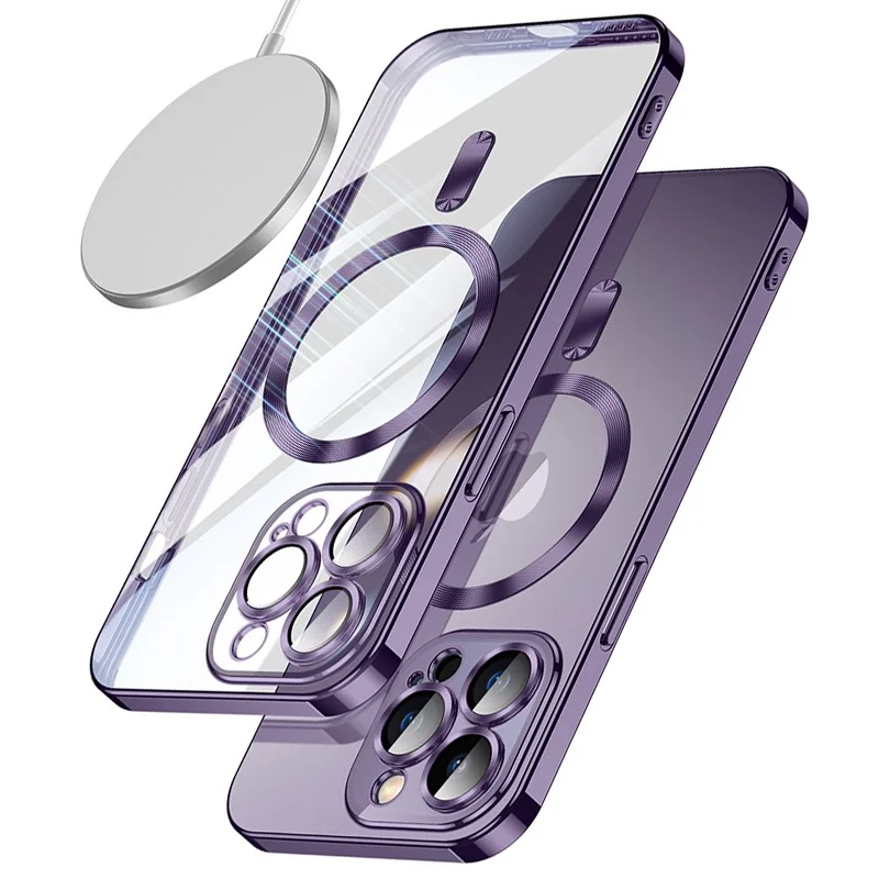 

Strong Magnetic Clear for iPhone 14 Pro Max Case [Non Yellowing]Compatible with MagSafe Shockproof Protective Slim Thin Cover