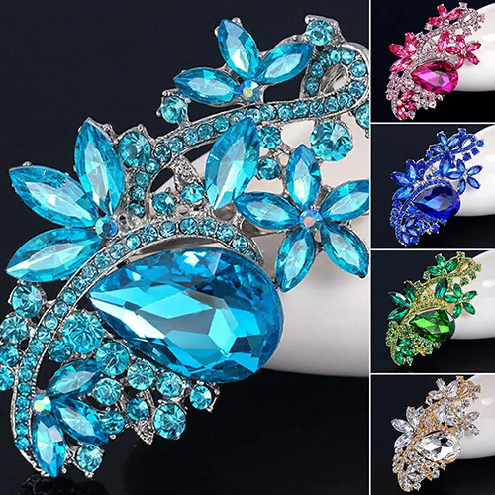 

Waterdrop Flower Brooch Pin Rhinestone Crystal Brooches Bouquet Wedding Jewelry Fashion Jewelry Brooches