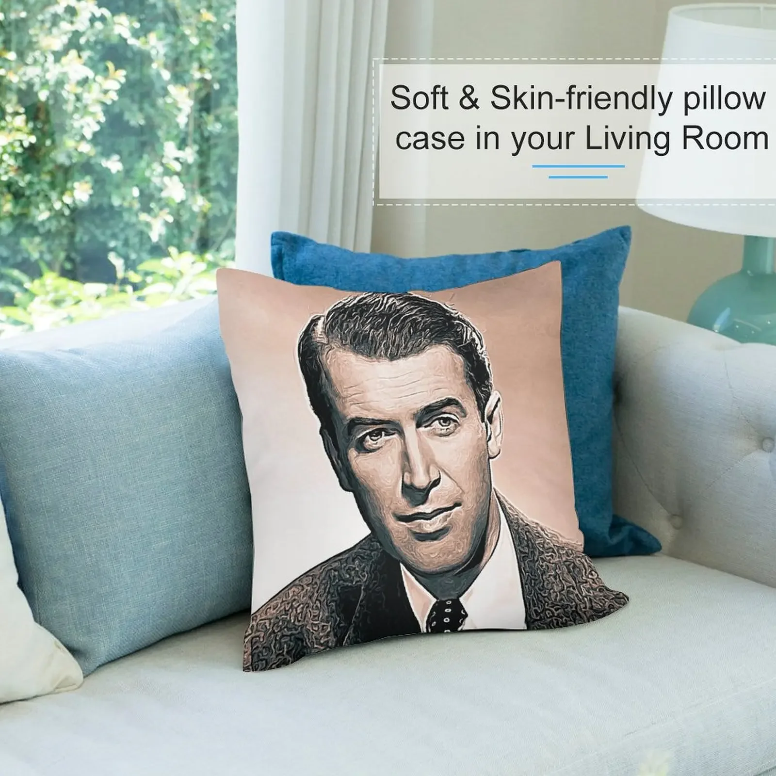 James Stewart Art - винтажная живопись D71 Декоративная подушка Чехлы на диван для