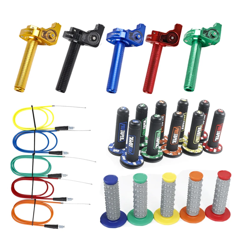 CNC мотоциклетный Руль + захват 7/8 'Acerbs рукоятка дроссельной заслонки Быстрый тормозной кабель для Honda CRF230 CR80 Kawasaki KLX Dit питбайк