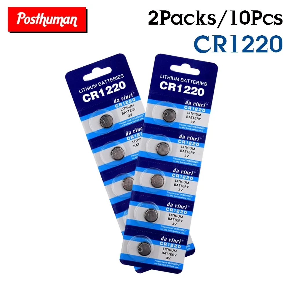 

NEW2023 10Pcs CR1220 Battery Lithium Coin Cell Li-ion Batteries DL1220 BR1220 ECR1220 LM1220 KCR1220 L04 5012LC SB-T13 For Watch