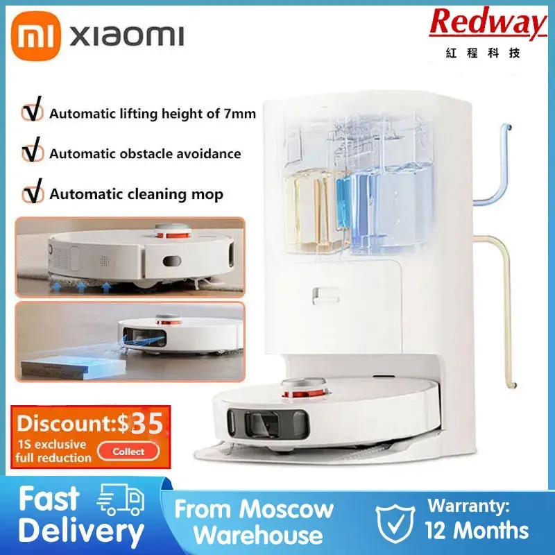 2023 XIAOMI MIJIA Omni Robot 1S Mop Smart Home Self Cleaning Tools Dirt Disposal Dust Collection Self Cleaning Empty Dock