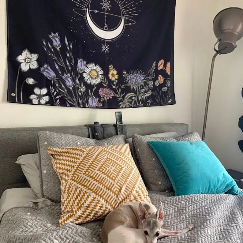 Черно-белые настенные подвесные лунные цветы для медитации