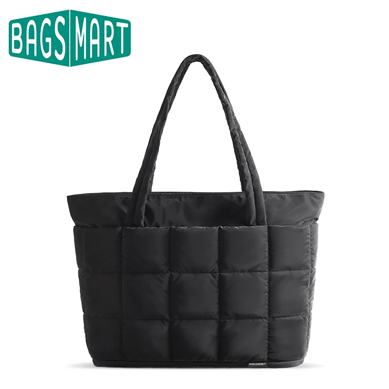 Фото BAGSMART дорожная большая сумка женская расширяемая сумка для ручной клади на молнии водостойкая стеганая сумка для выходных для работы медсестры №1