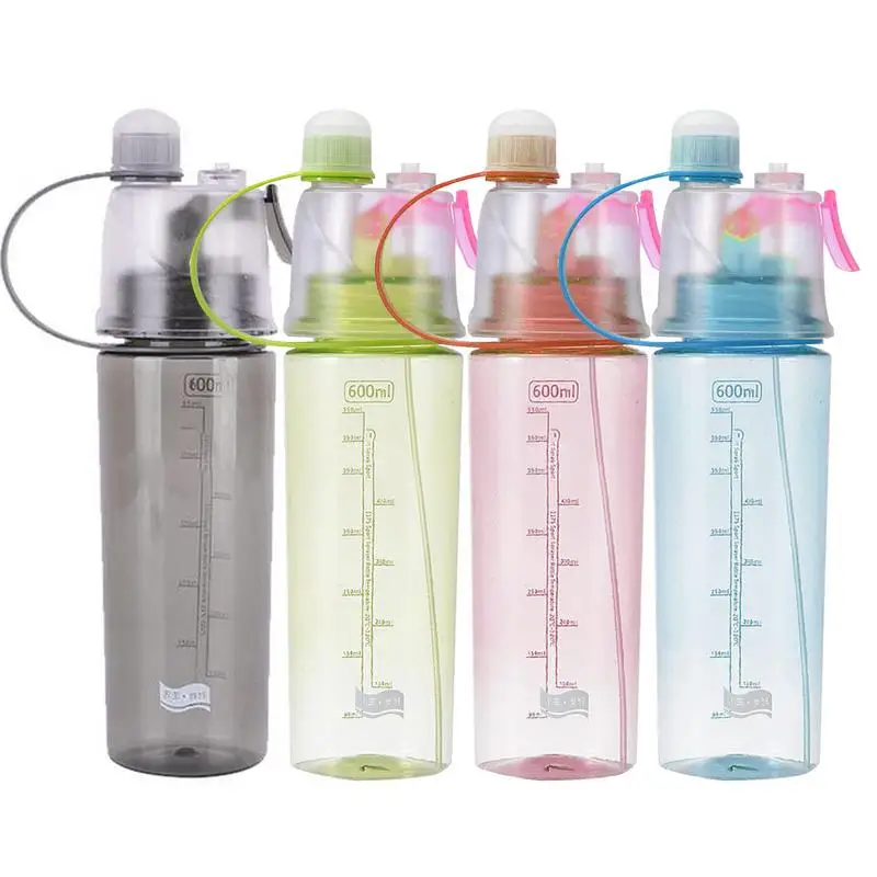 Mist Water Bottle With Portable Handle Mist And Sip Function