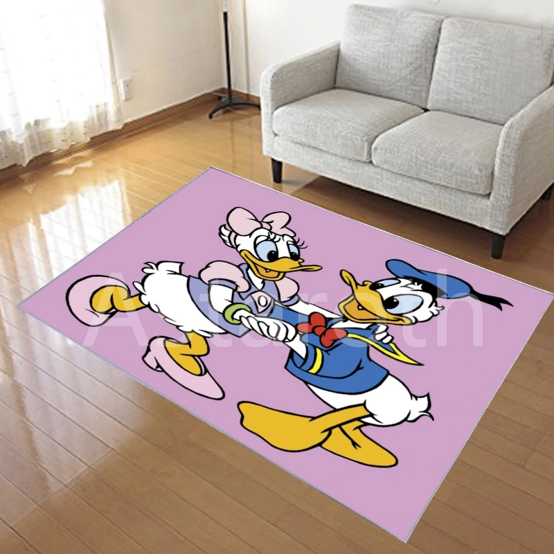 Бархатный ковер с кристаллами и Микки Маусом из мультфильма Disney милый детский