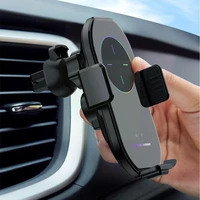 15w qi car wireless charger for 13 12 11 xr x 8 s21 s20 magnetic usb infrared sensor phone holder mount auto t4m0