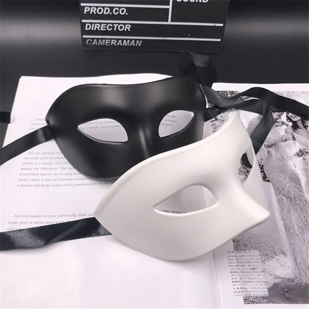 

Sexy Gentleman Masquerade Half Face Mask Solid Color Halloween Party Cosplay Costume Mask Wedding Decoration Props