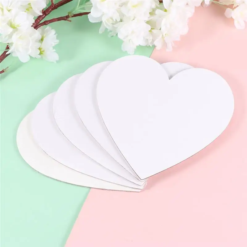 

5 Pcs Heart Shape Cotton Drawing Board Thicken Art Painting Board Artist Paper Board Oil Paint Canvas Sketchpad