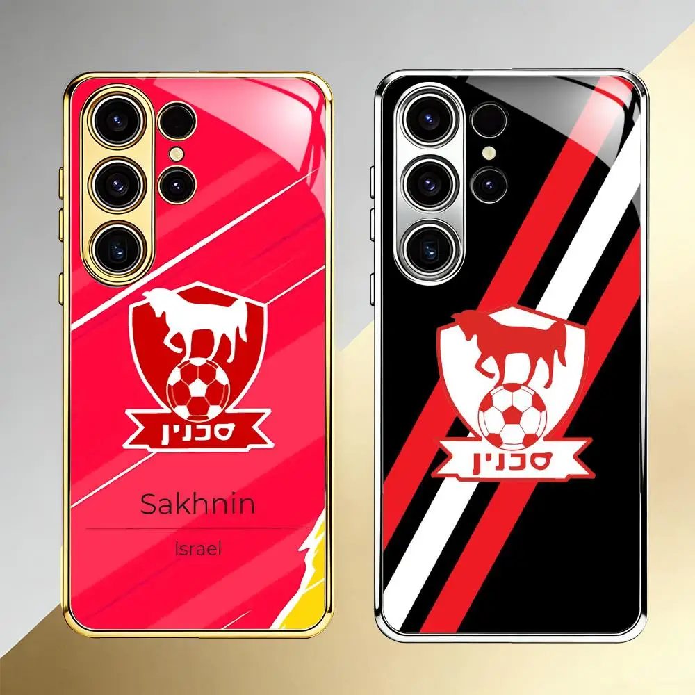 Фото Чехол для телефона Fashion Club Bnei Sakhnin для Samsung S26 S25 S24 S23 S22 S21 Plus Ultra FE Edge с гальванизированным стеклом №1