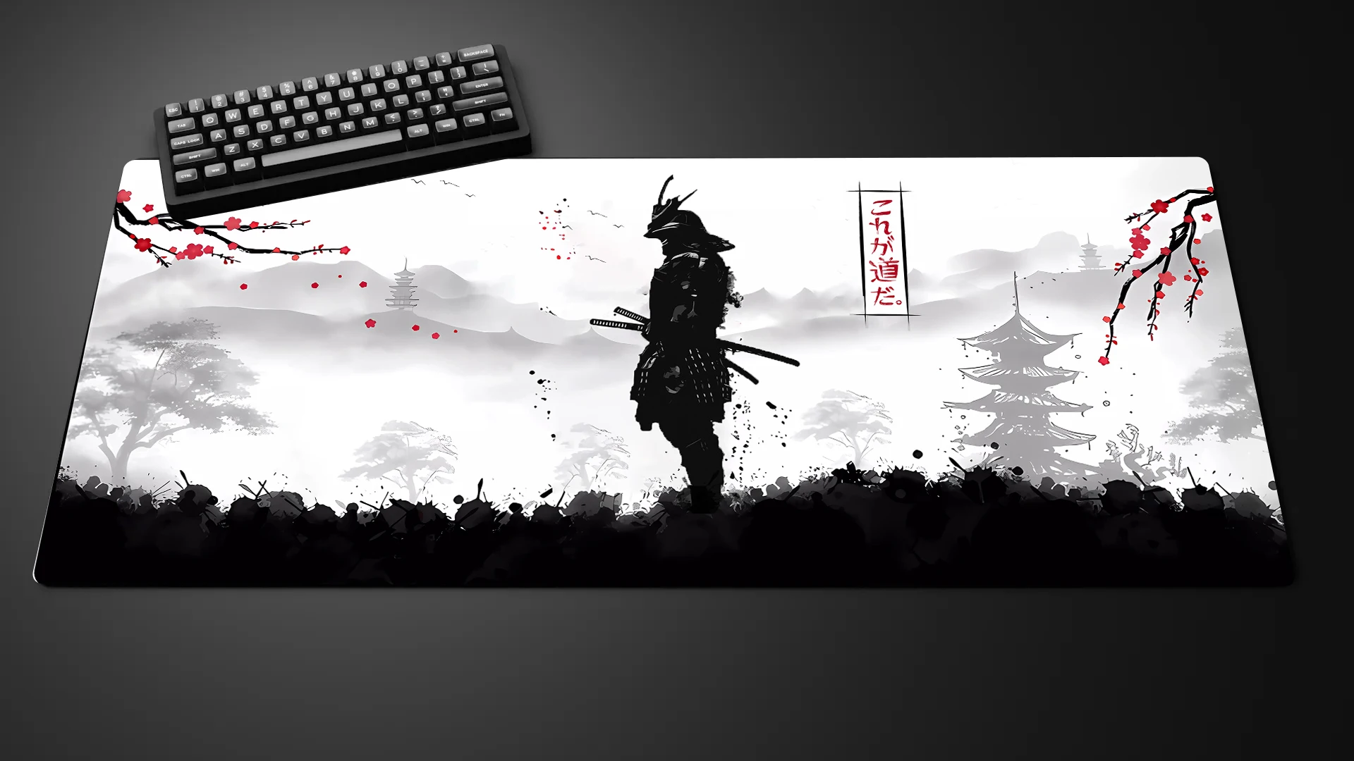 Коврик для мыши японский сакура самурай настольные аксессуары компьютеры