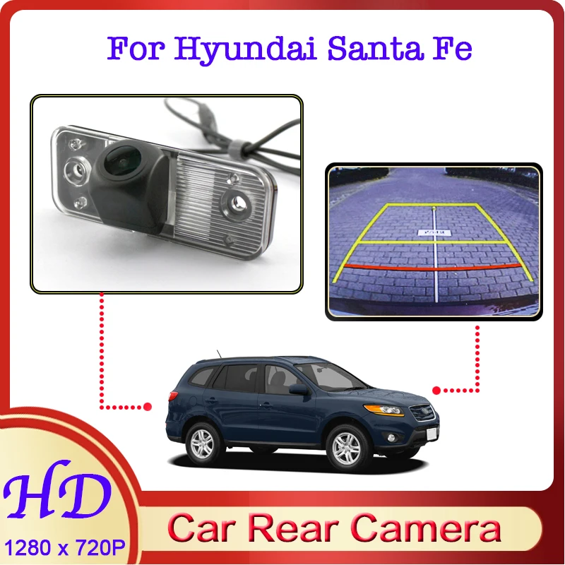 Car Reverse Image Fisheye CAM For Hyundai Santa Fe CM 2005~2012 Night Vision HD WaterProof Dedicated Rear View Back Up Camera