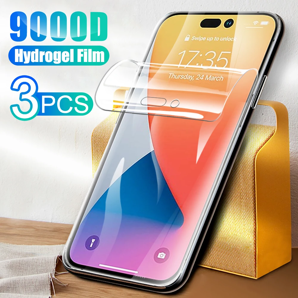 

Гидрогелевая пленка для Apple iPhone 14 Pro Max 5G HD, Защитная мягкая пленка с полным покрытием для iPhone 14 Pro, iPhone 14Plus, не стекло, 3 шт.