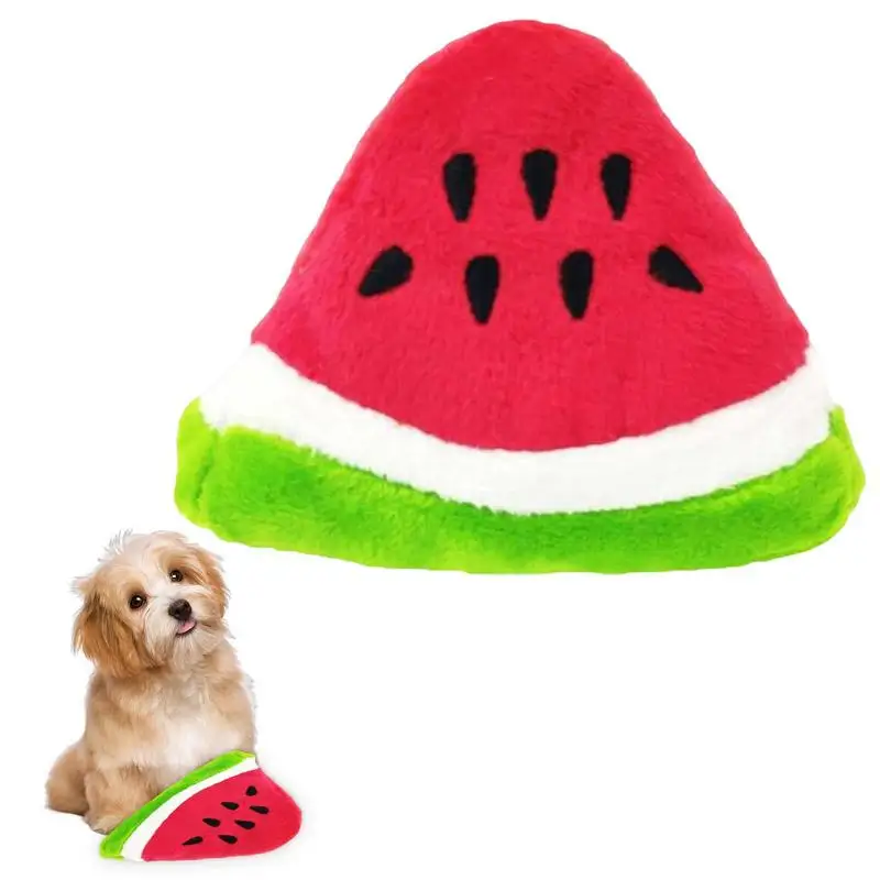 

Squeaky Fruit Toy Fruit Cute Plush Squeaky Dog Toys Puppy Chew Toys Cotton Fabric Reduce Destructive Behavior Have Fun Washable