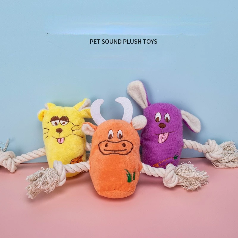 Pet Dog Stuffed Toy Cotton Rope Cat And Dog Toy Chew Resistant Teeth Relief Interactive Toy Pet Supplies