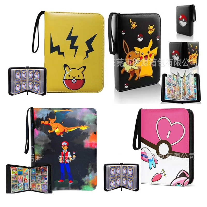 Wholesale Pokemon Cards Album Book 480pcs High Capacity Game Card Collection Holder Zipper Binder Storage Bag Children Toys Gift