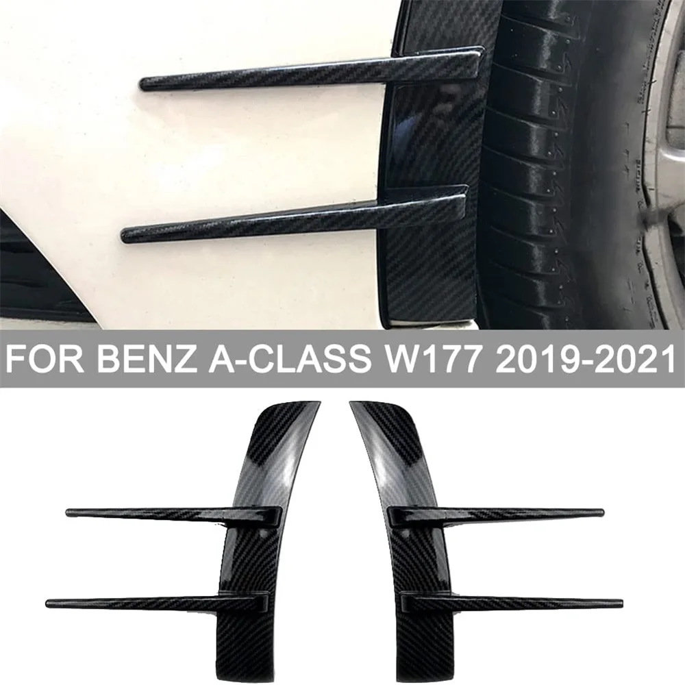 

2Pcs For Benz A-Class A180 A200 A220 Front Bumpers Lip Air Vent Trim Spoiler Canards Splitter Car Styling Accessory