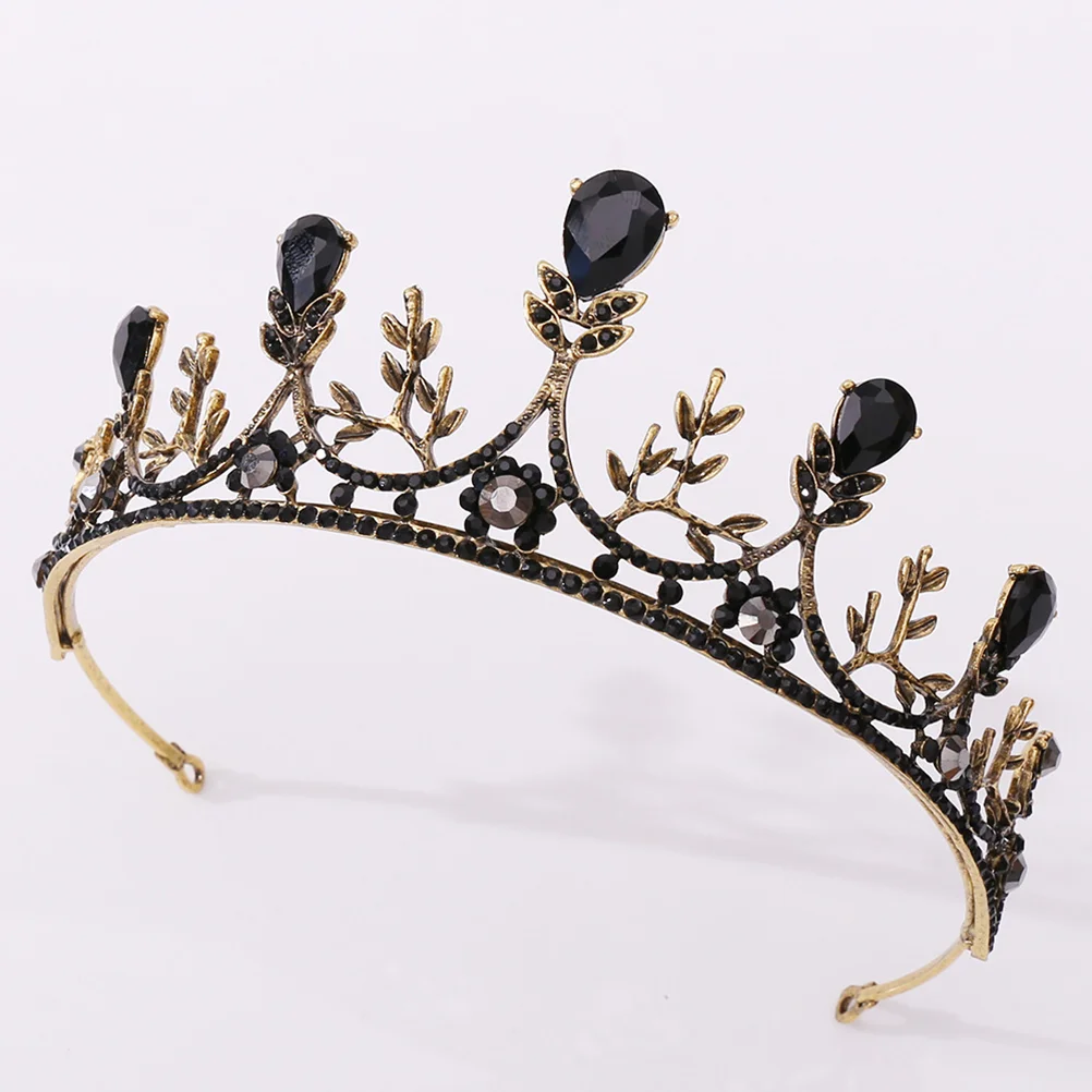 1PC Vintage Bride Crown Wedding Show Hair Accessory Birthday Gift Crown Decor Stylish Crown for Women Lady Madam Girl