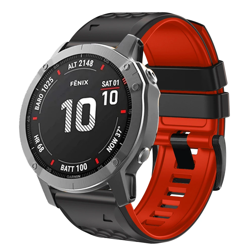 22 26 мм силиконовый ремешок для часов Garmin Fenix 8 FE 6X 5X 7X 3HR Easyfit браслет 7 6 5Plus Epix Gen 2 955