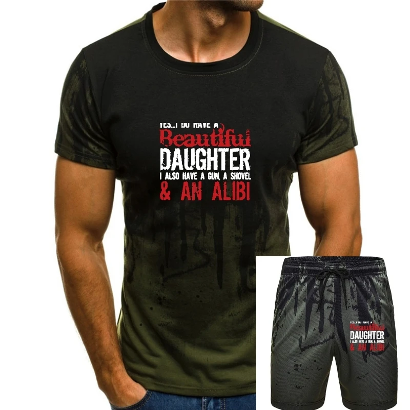 

yes i do have a beautiful daughter i also have a gun funny women t shirt oversized summer tops 100% cotton t-shirt women clothes