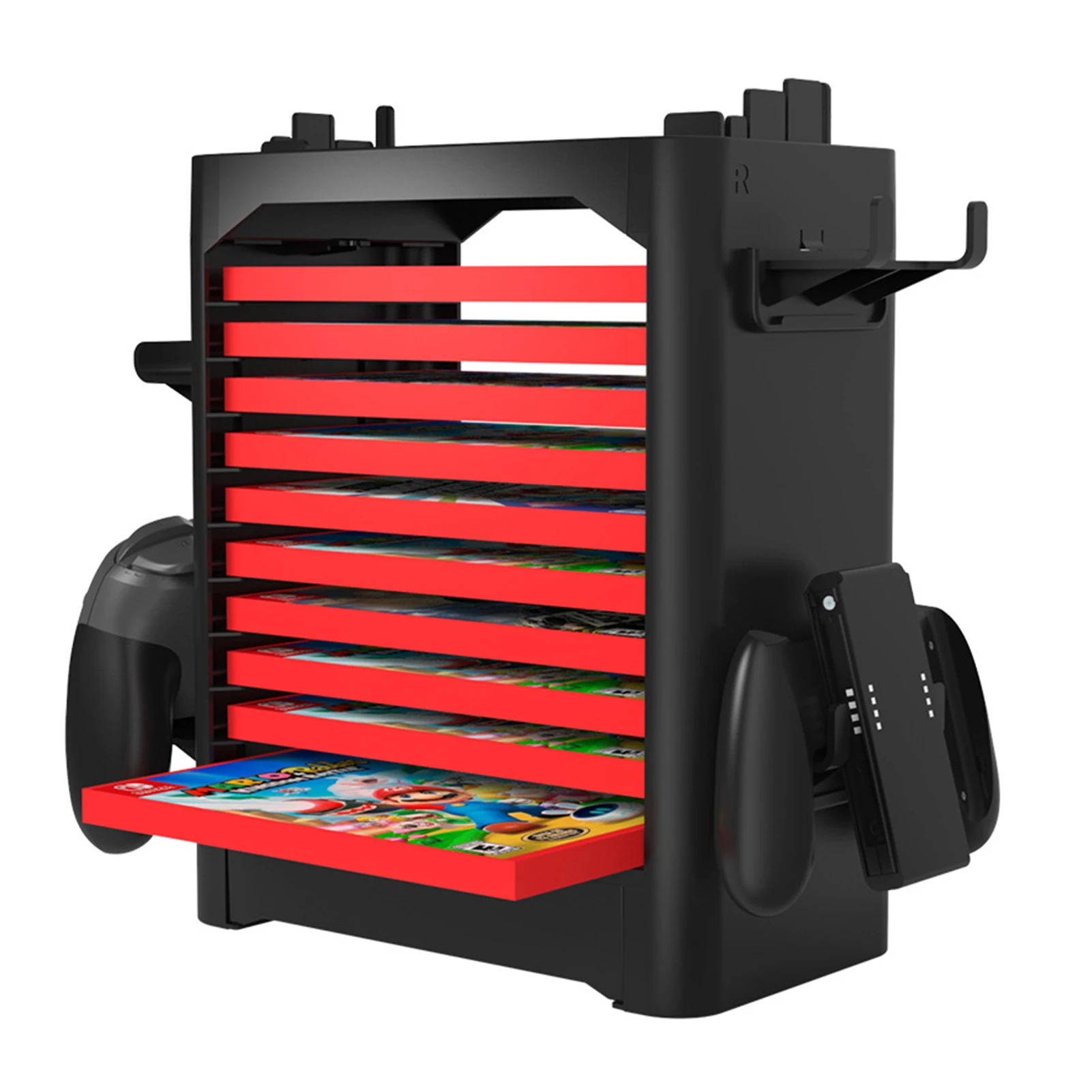 

OLED Game Card Storage Stand For Nin-tendo Switch Game Controller Bracket 10 Disc Card Tower Multi-Function Console Stand
