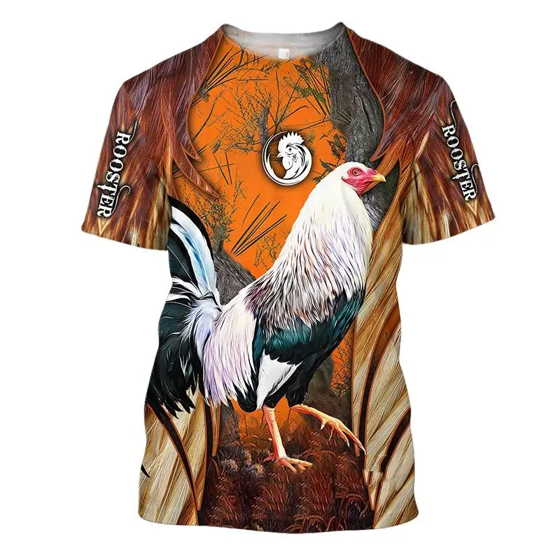 Fighting Rooster T Shirt 3d Print T-shirt Men Women Short Sleeve Fashion Casual Men's T-shirts Graphic Tshirt Summer Loose Tops