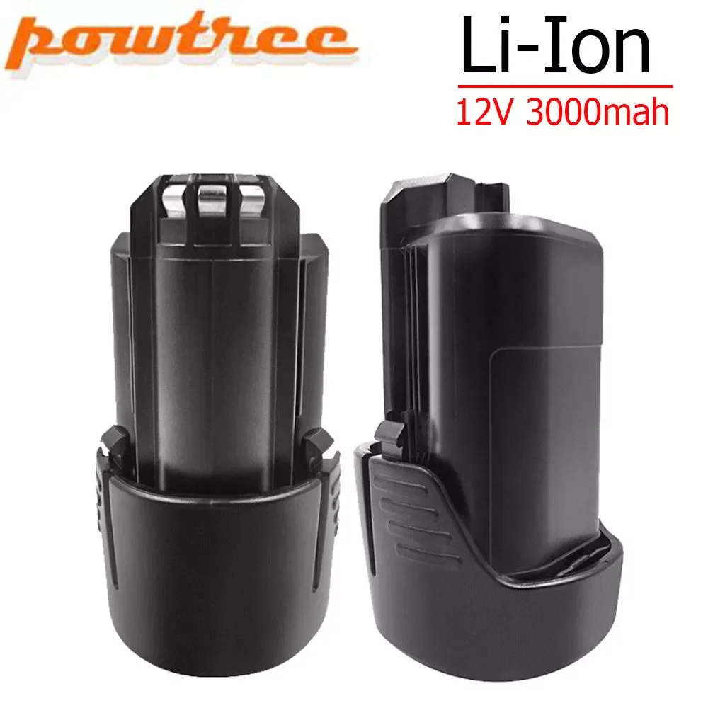 

2023Powtree 3000mAh Li-ion Rechargeable Battery For Bosch 12 V Power Tool Battery BAT412A BAT413A D-70745GOP 2607336013solar pan