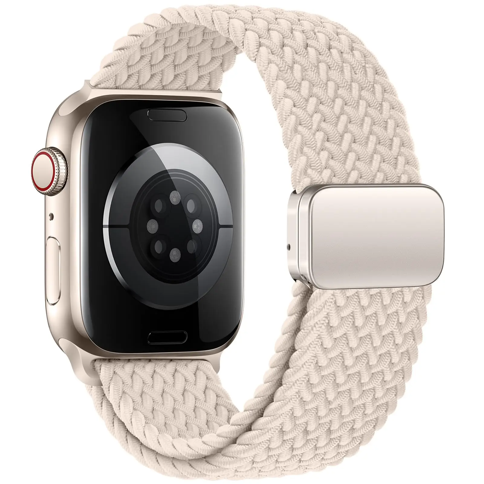 Ремешок Плетеный для Apple Watch нейлоновый Магнитный браслет iWatch series se 7 6 8 9 10 Ultra 2 44 мм