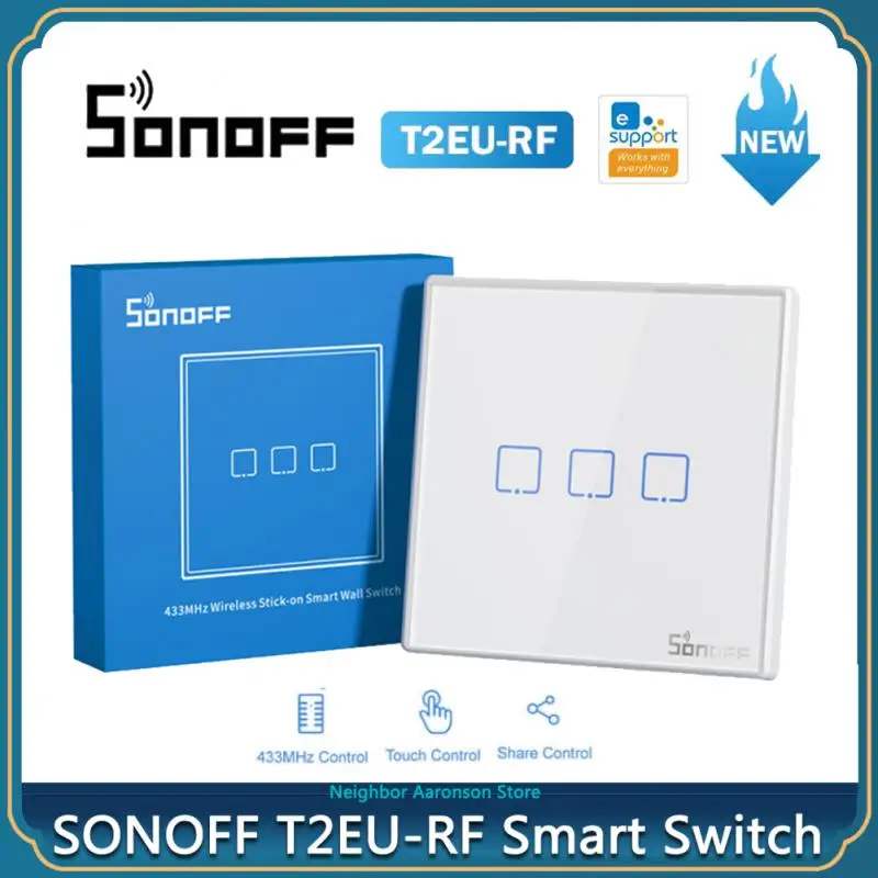 

Пульт дистанционного управления SONOFF T2EU-RF/86, 433 МГц, для 4CHPROR3 SlampherR2 TX