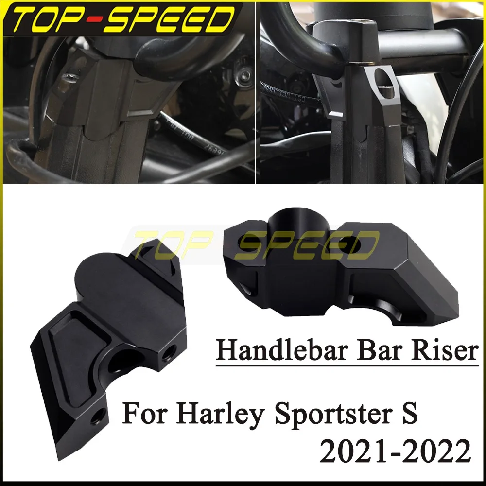 For Harley Sportster S 1250 RH1250S 21-22 Aluminum Handlebar Riser Bar Mount Handle Clamp Extension Block Motorcycle Accessories
