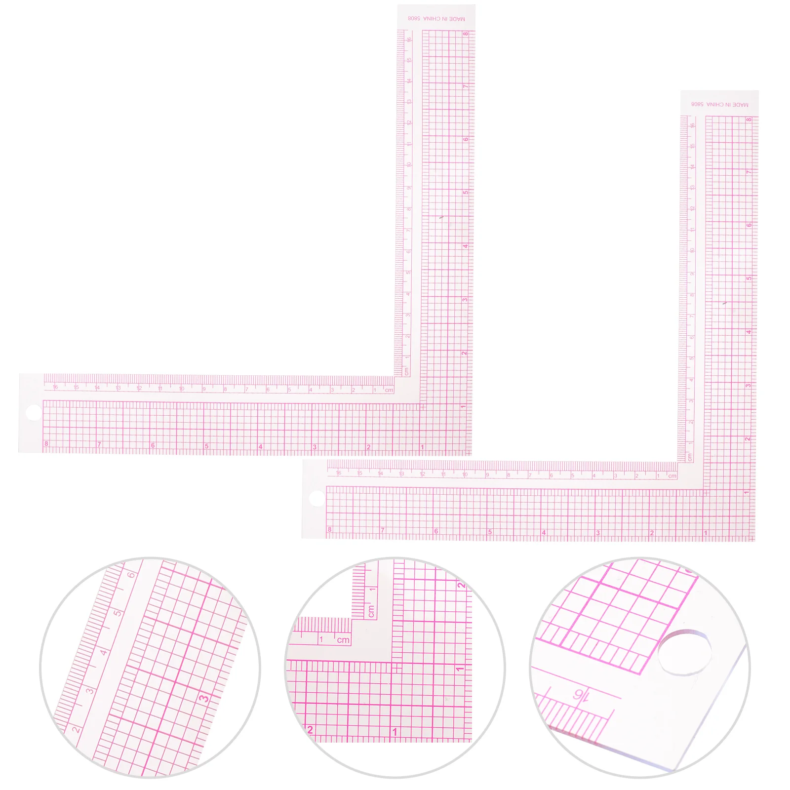 

2 Pcs Clothing Pattern Making Ruler Professional Sewing Tools Tailor Craft Square Garment Fabric Clear Frame Plastic Curve